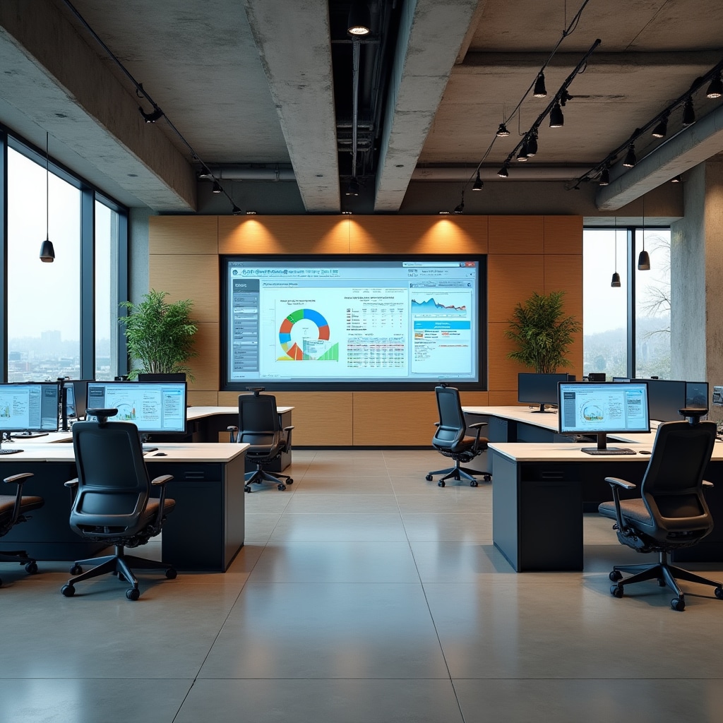 Sală de formare modernă cu echipamente